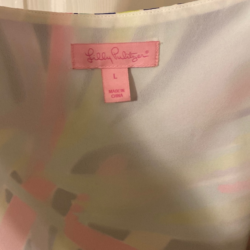 Fun, bright, silk LP dress